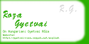 roza gyetvai business card