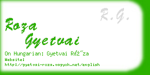 roza gyetvai business card